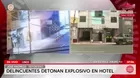 Lanzan granada de guerra contra el hotel Gold Inn Hotel en Lince