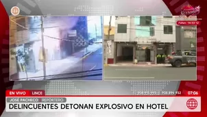 Lanzan granada de guerra contra el hotel Gold Inn Hotel en Lince/ América Noticias