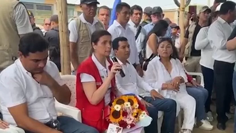 Ministra de Vivienda: Lanzan piedras contra comitiva de Hania Pérez de Cuellar en Piura