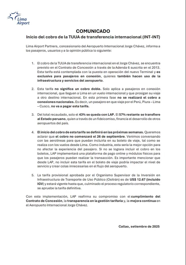 Foto: Lima Airport Foto: Lima Airport