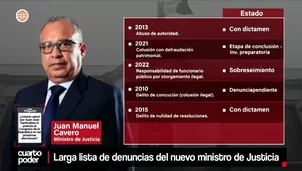 Juan Manuel Cavero acumula denuncias y es vinculado a la agenda de Santiváñez. Participó en la salida de la procuradora del caso Lava Jato. Video: Cuarto Poder
