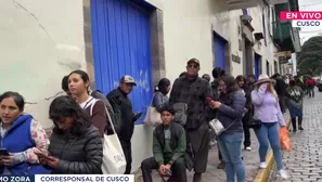 Largas colas para comprar boletos a Machu Picchu. Foto y Video: Canal N