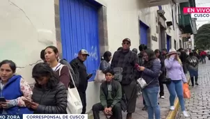 Largas colas para comprar boletos a Machu Picchu. Foto y Video: Canal N