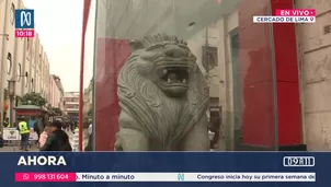 Leones chinos se encuentran bajo vitrina tras daño de sus colmillos