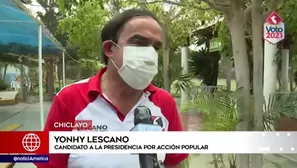 Desde Chiclayo, pero atento a lo que ocurre en Lima, el candidato de Acción Popular dijo que es necesario tomar medidas urgentes por la falta de agua