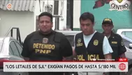 Los Letales de SJL exigían pagos de hasta 180 mil soles