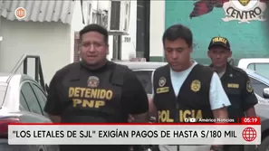 Los Letales de SJL exigían pagos de hasta 180 mil soles. Foto y video: Unidad de investigación