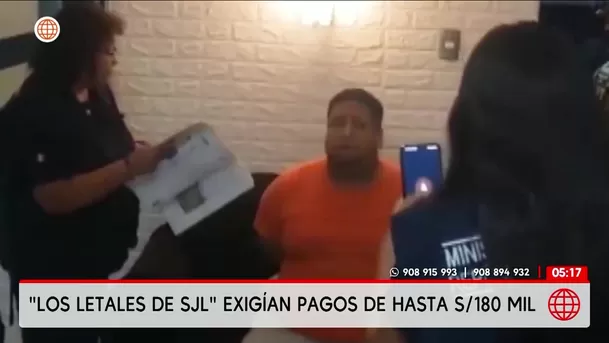 Los Letales de SJL exigían pagos de hasta 180 mil soles. Foto: Unidad de investigación