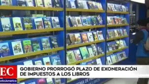 Ley del Libro: exoneración del pago de IGV se extiende por un año. Foto y video: América Noticias