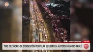 Liberan la autopista Ramiro Prialé tras diez horas de caos
