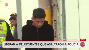 Liberan a delincuentes que robaron a policía y chocaron patrullero en Surco. Foto y video: AN