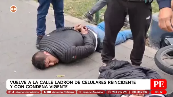 Vuelve a la calle ladrón de celulares reincidente y con condena vigente. Foto: Unidad de investigación