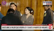 Liberan a mujer que causó la muerte de vigilante en Trujillo
