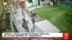 Liberan a trabajadores detenidos por fuga de seis internos de Maranguita. Foto y video: América Noticias