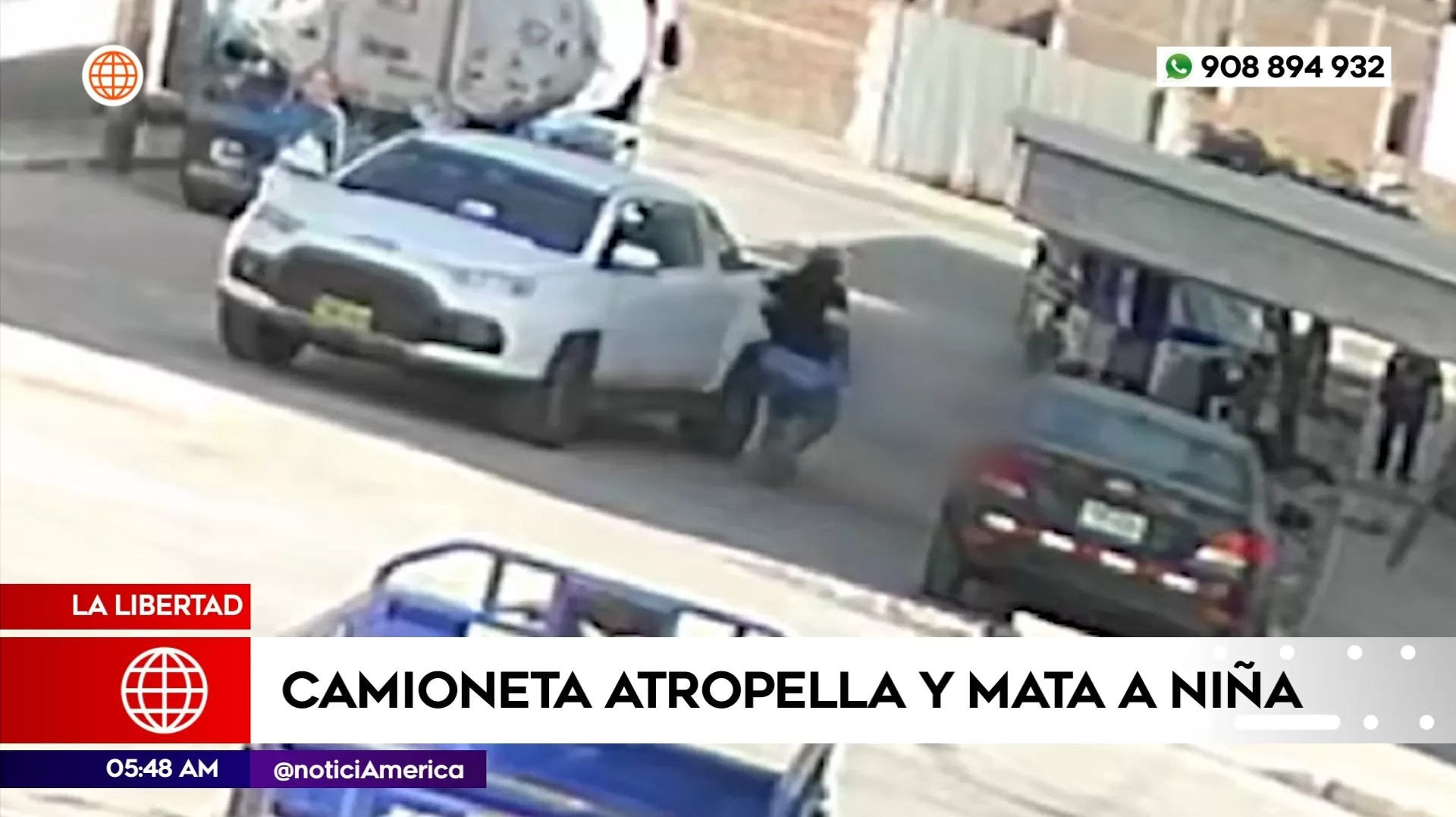 Camioneta atropelló y mató a niña en La Libertad. Foto: América Noticias