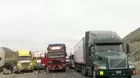 La Libertad: Decenas de camiones permanecen varados en la Panamericana Norte en Chao