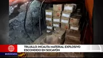 Material explosivo estaba agrupado en cajas.