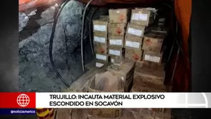 Material explosivo estaba agrupado en cajas.