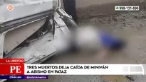 Accidente de tránsito en La Libertad. Foto y video: América Noticias