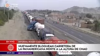 Nuevo bloqueo de la Panamericana Norte.