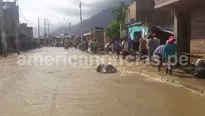 Desborde del río Virú. Foto y video: América Noticias