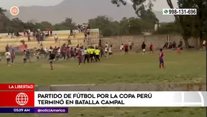 Disturbios durante partido de la Copa Perú | Video: América Noticias