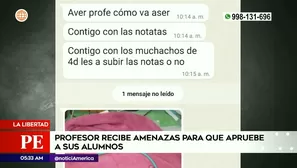 Amenazan a profesor en La Libertad. Foto y video: América Noticias