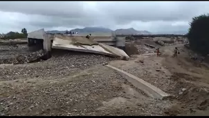 Puente colapsado en Paiján. Foto: América Noticias