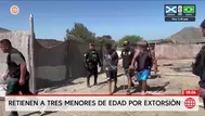 La Libertad: Retienen a tres menores por extorsión