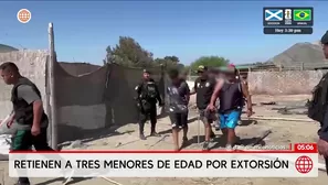 Retienen a tres menores por extorsión en La Libertad. Foto y video: América Noticias