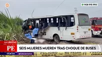 Seis mujeres murieron en accidente de tránsito en La Libertad. Foto y video: América Noticias