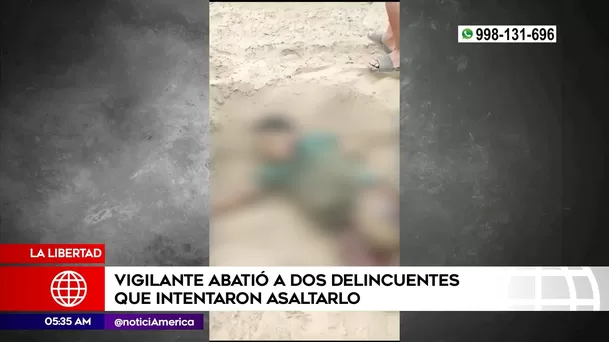 Hombre abatió a delincuentes en La Libertad. Foto: América Noticias Hombre abatió a delincuentes en La Libertad. Foto: América Noticias