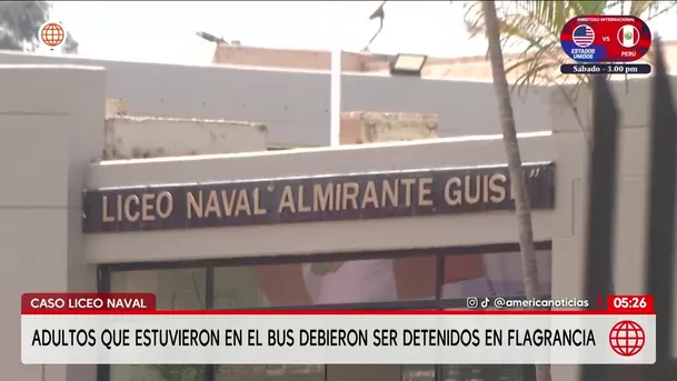 Caso Liceo Naval: Adultos que estuvieron en bus debieron ser detenidos en flagrancia, según abogado. Foto: América Noticias Caso Liceo Naval: Adultos que estuvieron en bus debieron ser detenidos en flagrancia, según abogado. Foto: América Noticias
