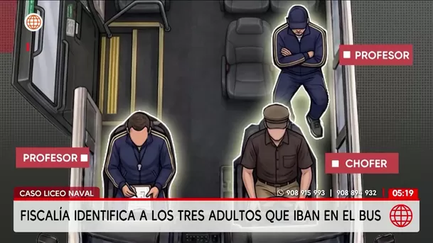 Fiscalía identifica a los tres adultos que iban en el bus por caso Liceo Naval. Foto: América Noticias Fiscalía identifica a los tres adultos que iban en el bus por caso Liceo Naval. Foto: América Noticias