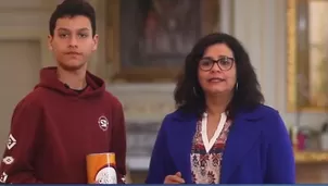 Primera Dama Maribel Díaz y su hijo Martino Vizcarra. [Foto: Captura Canal N]