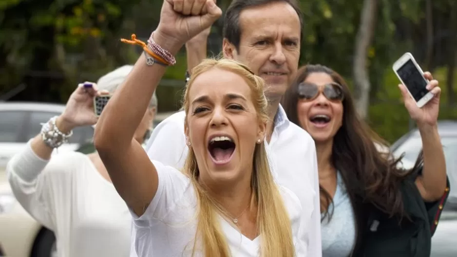 Lilian Tintori, esposa de Leopoldo López. Foto: AFP.