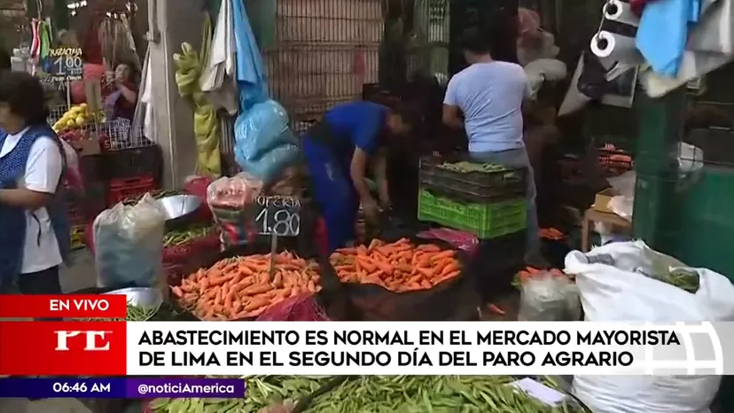 Lima: abastecimiento de productos es normal pese a paro agrario