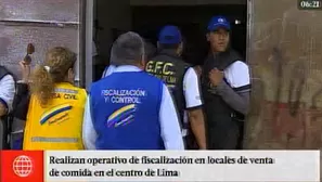 El operativo se realizó en el centro de Lima