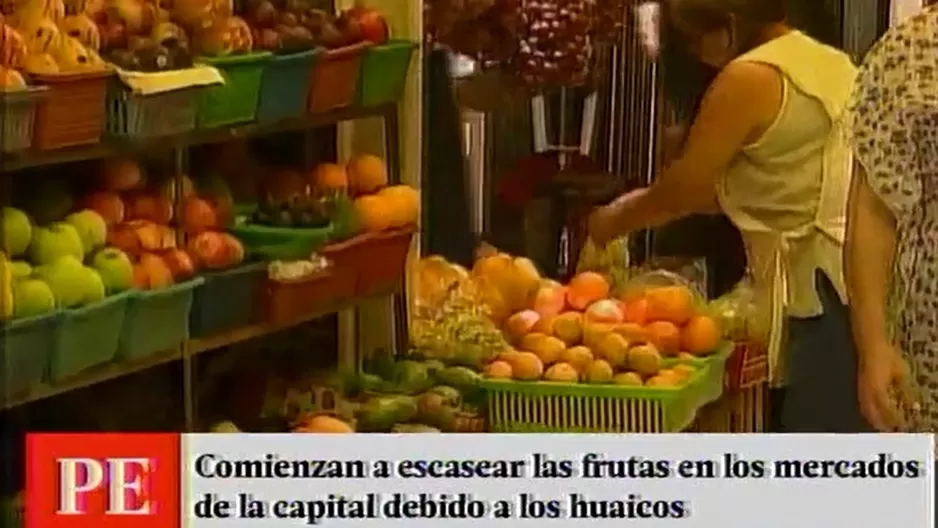 Escases de alimentos en algunos mercados.