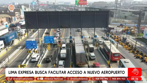 Lima Expresa busca facilitar acceso a nuevo aeropuerto Jorge Chávez. Foto: América Noticias