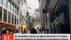 Incendio en el Cercado de Lima. América Noticias