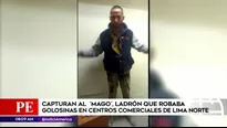 Cae en Lima Norte ladrón conocido como el 'Mago' quien operaba en reconocidos centros comerciales. Foto América Televisión