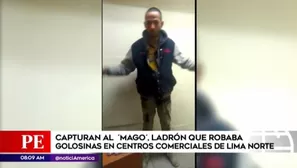 Cae en Lima Norte ladrón conocido como el 'Mago' quien operaba en reconocidos centros comerciales. Foto América Televisión