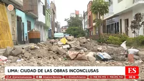 Lima: obras inconclusas ponen en riesgo a vecinos de la capital. Foto y video: América TV