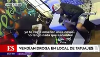 Vendían droga en local de tatuajes.