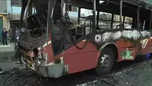 Bus se incendió en Lince. Canal N