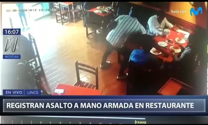 Lince C mara de seguridad registr asalto a mano armada en restaurante