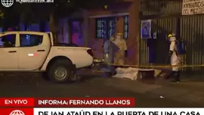 Lince: Dejan ataúd en la puerta de una vivienda. Video: América
