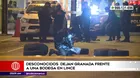 Lince: Sujetos dejan granada frente a una bodega