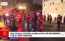 Lince: taxi choca contra ambulancia de bomberos y deja tres heridos - Noticias de lince